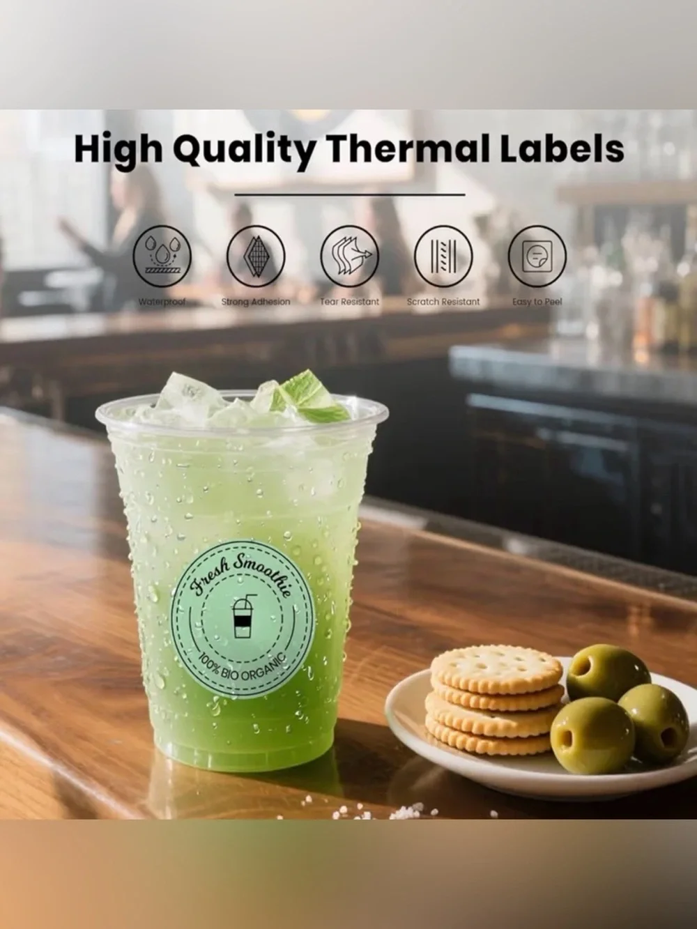 1500pcs 2 Rolls 2” Circle Thermal Stickers BULK Resellers Thank You QR Labels
